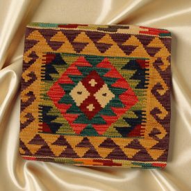   Afgánsky obliečka na vankúš Kilim 45x45 ručne tkaný vankúš