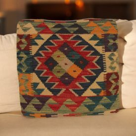   Afgánsky obliečka na vankúš Kilim 45x45 ručne tkaný vankúš
