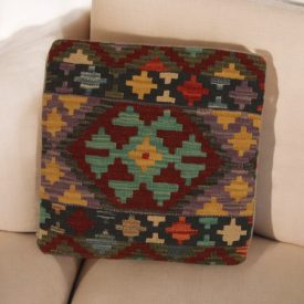   Afgánsky obliečka na vankúš Kilim 45x45 ručne tkaný vankúš