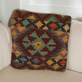   Ručne tkaný dekoračný vankúš 45x45 Obliečka na vankúš Kilim