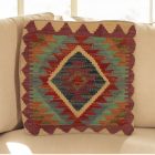 Ručne tkaný obliečka na vankúš Kilim 45x45 afganský dekoračný vankúš
