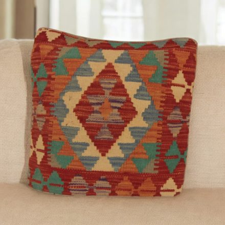 Ručne tkaný obliečka na vankúš Kilim 45x45 afganský dekoračný vankúš