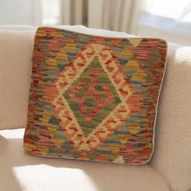Ručne tkaný vankúš 45x45 Obliečka na vankúš Kilim