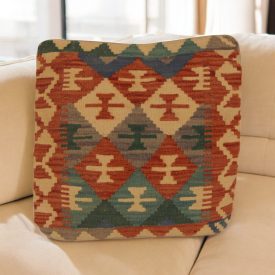 Ručne tkaný vankúš 45x45 Obliečka na vankúš Kilim