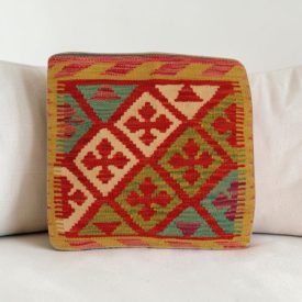   Afgánska obliečka na vankúš Kilim 40x40 ručne tkaný vankúš