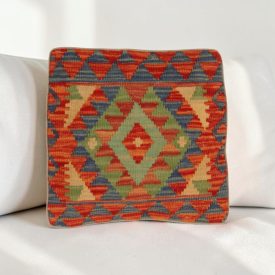   Afgánska obliečka na vankúš Kilim 40x40 ručne tkaný vankúš