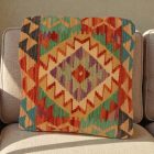 Ručne tkaný poťah na vankúš 50x50 dekoračný vankúš Kilim
