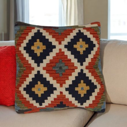 Afgánsky obliečka na vankúš Kilim 45x45 ručne tkaný vankúš