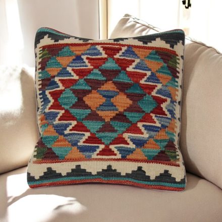 Ručne tkaná obliečka na vankúš 45x45 Kilimový dekoračný vankúš