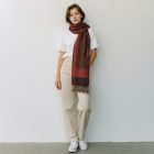 Elegantná šatka fialovo-zelená 215x105 tenká dámska šatka
