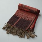 Šatka s orientálnym vzorom fialovo-hnedá 215x105 bavlnená šatka