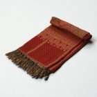 Dámska šatka červená 215x105 elegantná dámska šatka na ramená