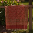 Dámska šatka červená 215x105 elegantná dámska šatka na ramená