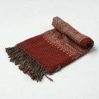 Šatka šedo-bordová 215x105 elegantná dámska šatka z bavlny