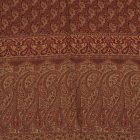 Elegantný dámsky šál 215x105 bordovo-béžový s autentickým vzorom