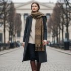 Elegantná šatka tmavozelená 215x105 tenká dámska šatka