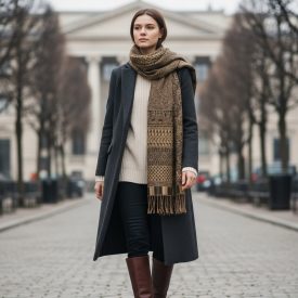 Elegantná šatka tmavozelená 215x105 tenká dámska šatka