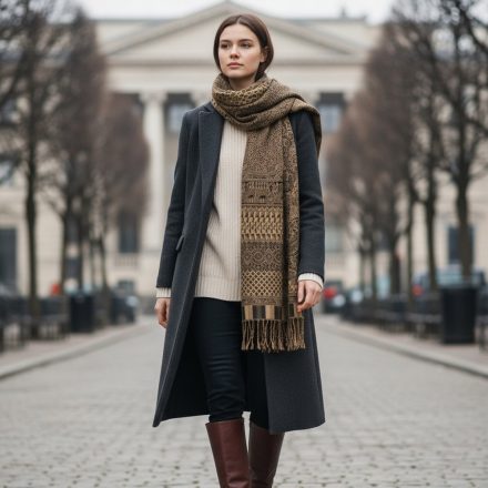 Elegantná šatka tmavozelená 215x105 tenká dámska šatka