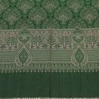 Šatka s orientálnym vzorom 215x105 zelená bavlnená šatka