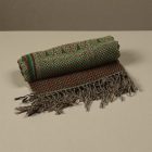 Dámsky šál 215x105 zeleno-hnedý elegantný dámsky šál