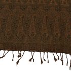 Elegantný dámsky šál 215x105 tmavo zelený s autentickým vzorom