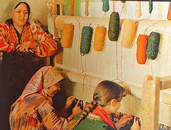 Výroba koberce kilim