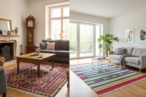 Kilim koberce vyrobené z prírodných materiálov